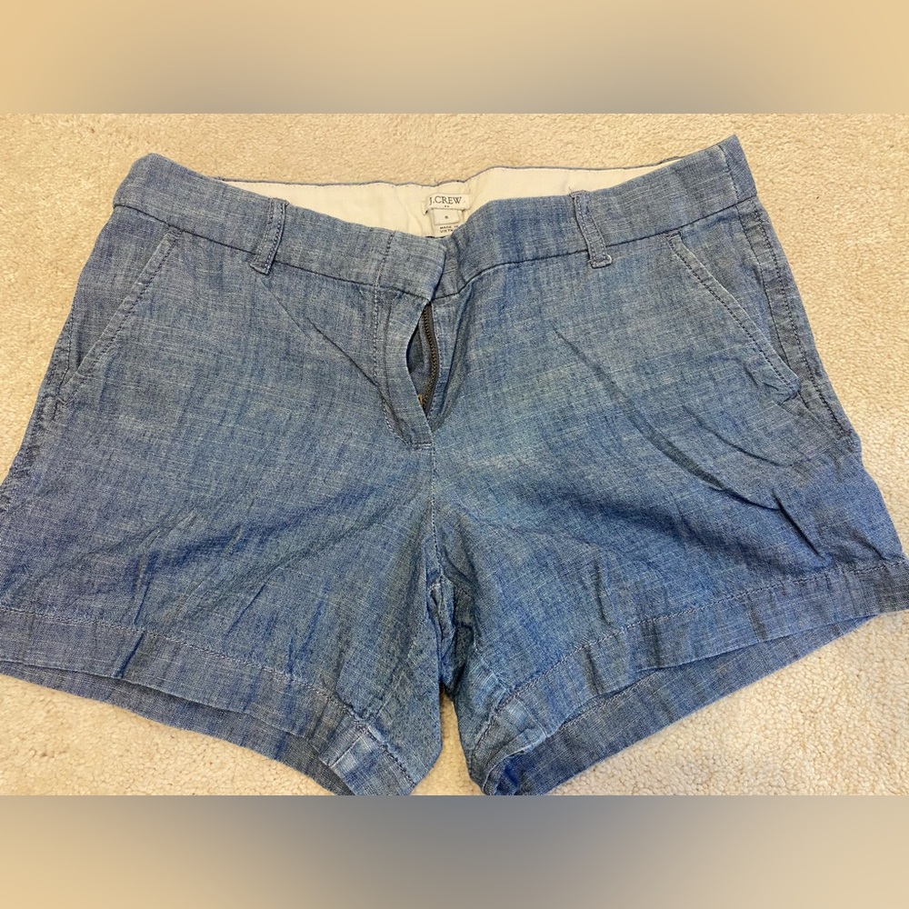 J. Crew Chambray Chino Shorts SZ 8